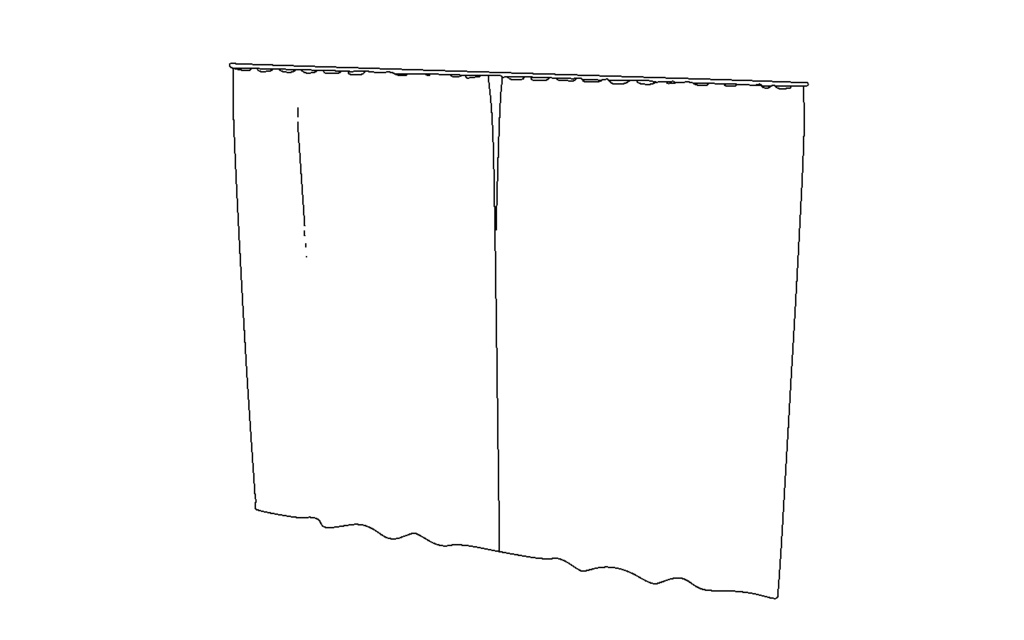 【3D素材_fbx】カーテン