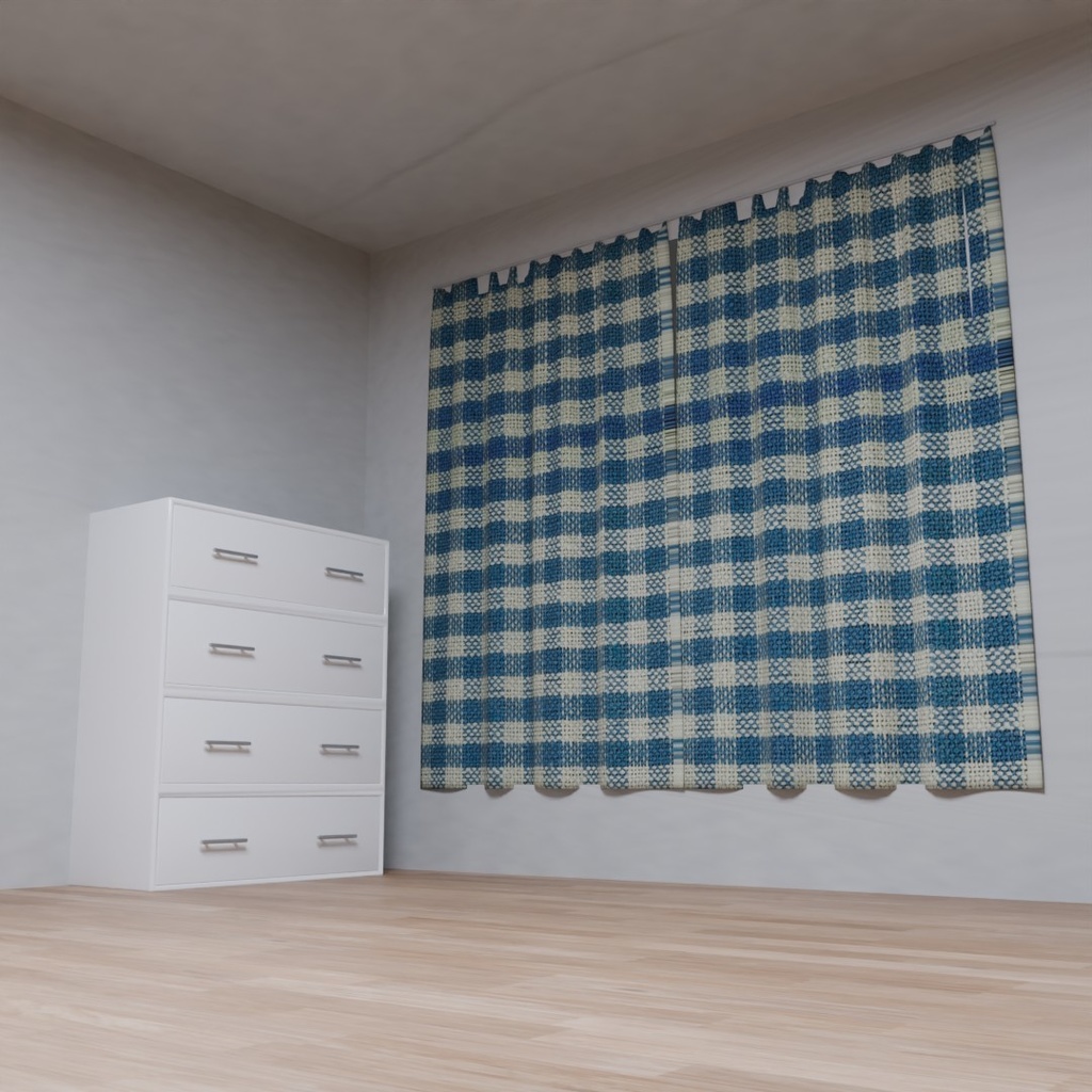 【3D素材_fbx】カーテン