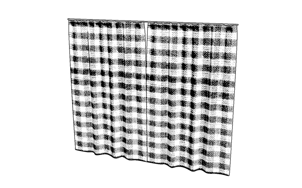 【3D素材_fbx】カーテン