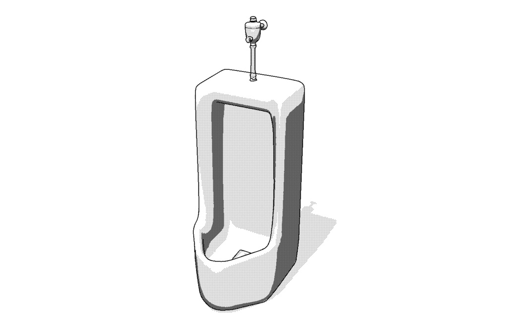 【3D素材_fbx】小便器