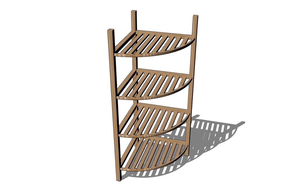 【3D素材_fbx】コーナーシェルフ
