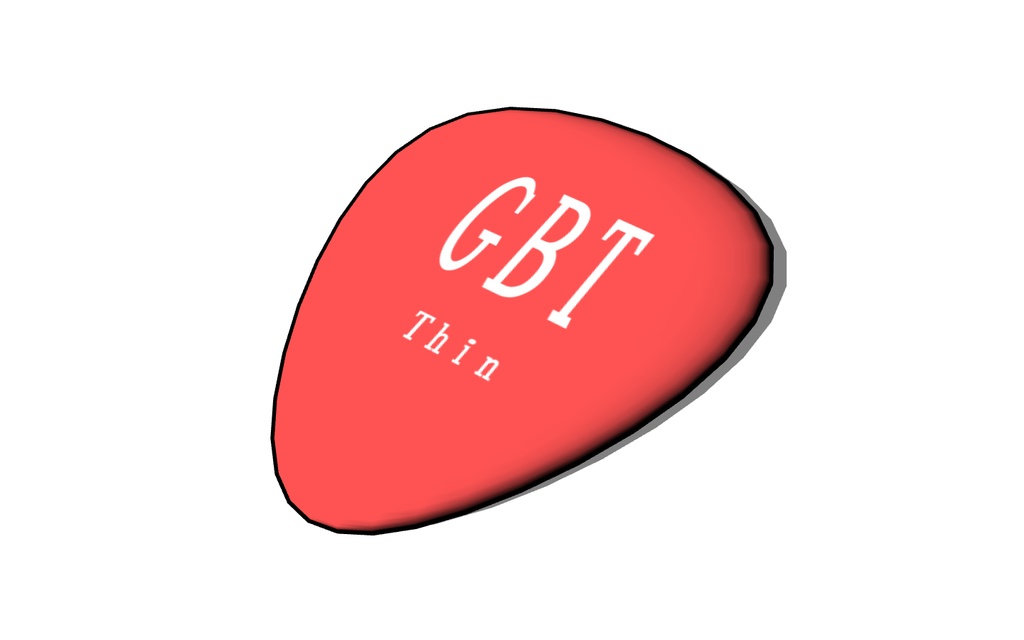 【3D素材_fbx】ギターピック