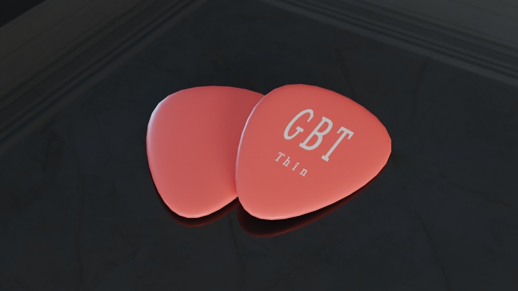 【3D素材_fbx】ギターピック