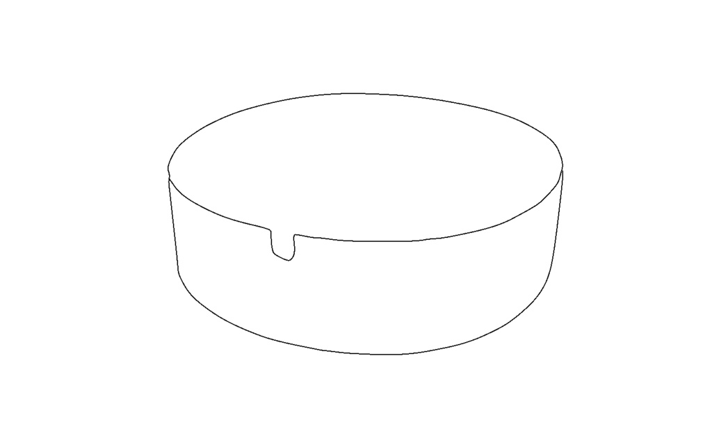 【3D素材_fbx】ステンレス灰皿