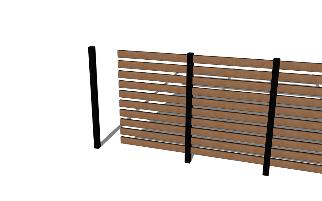【3D素材_fbx】ウッドフェンス