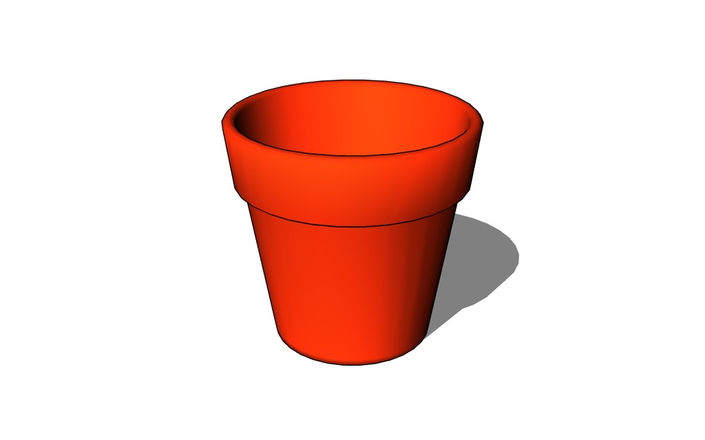 【3D素材_fbx】植木鉢