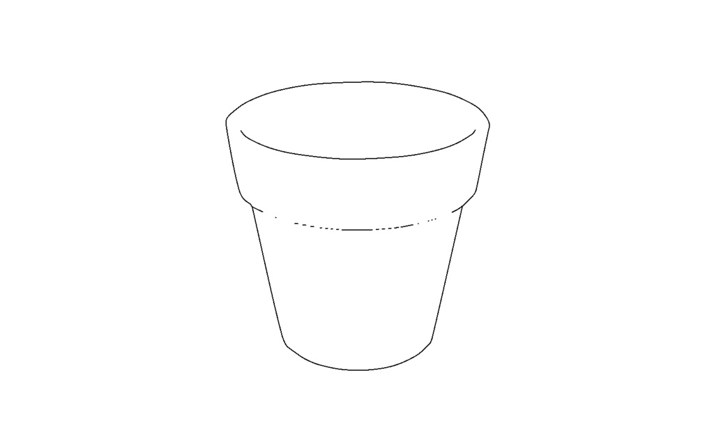 【3D素材_fbx】植木鉢