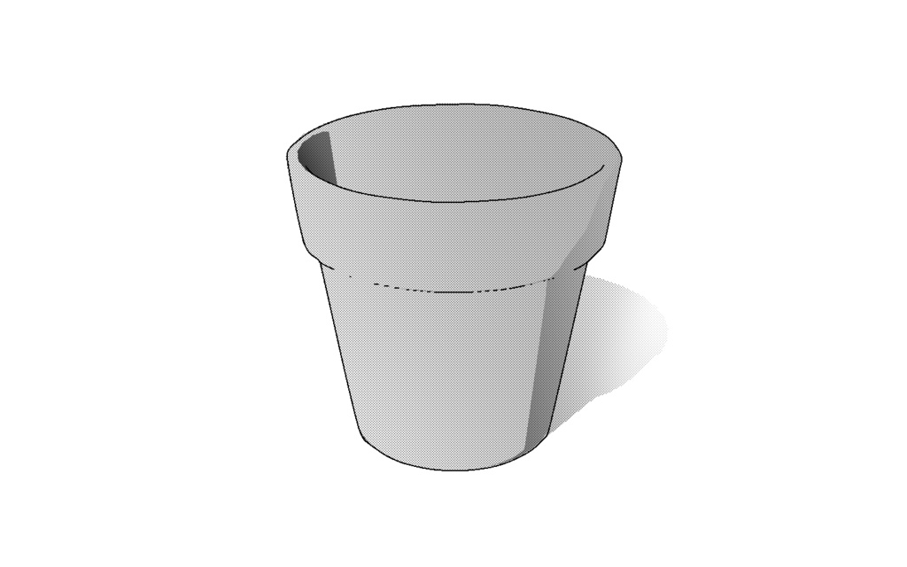 【3D素材_fbx】植木鉢