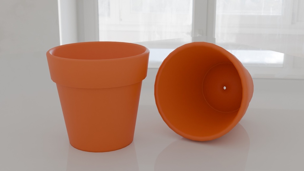 【3D素材_fbx】植木鉢