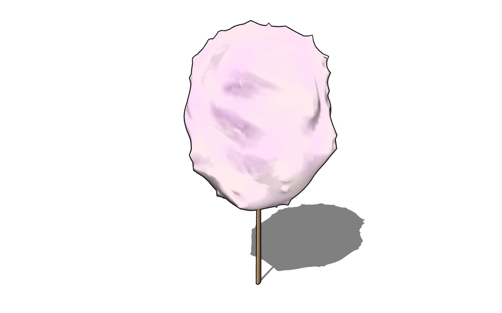 【3D素材_fbx】わたがし