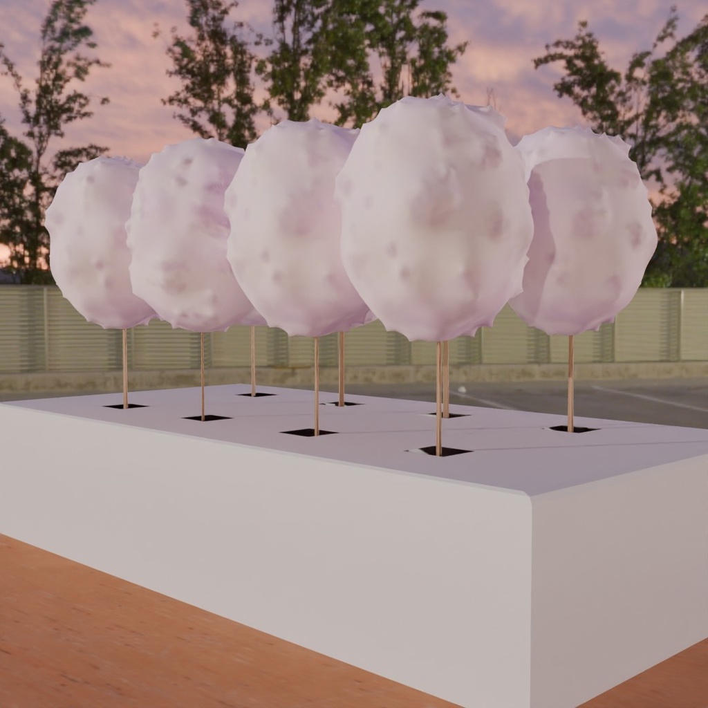 【3D素材_fbx】わたがし