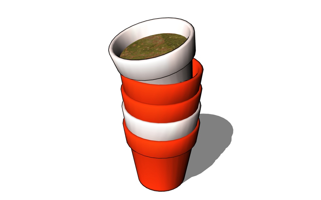 【3D素材_fbx】植木鉢