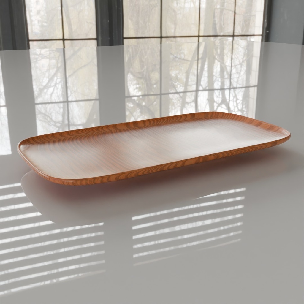 【3D素材_fbx】木製の皿