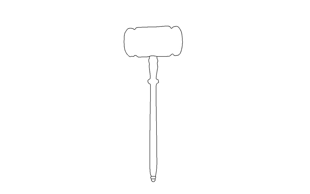 【3D素材_fbx】ガベル