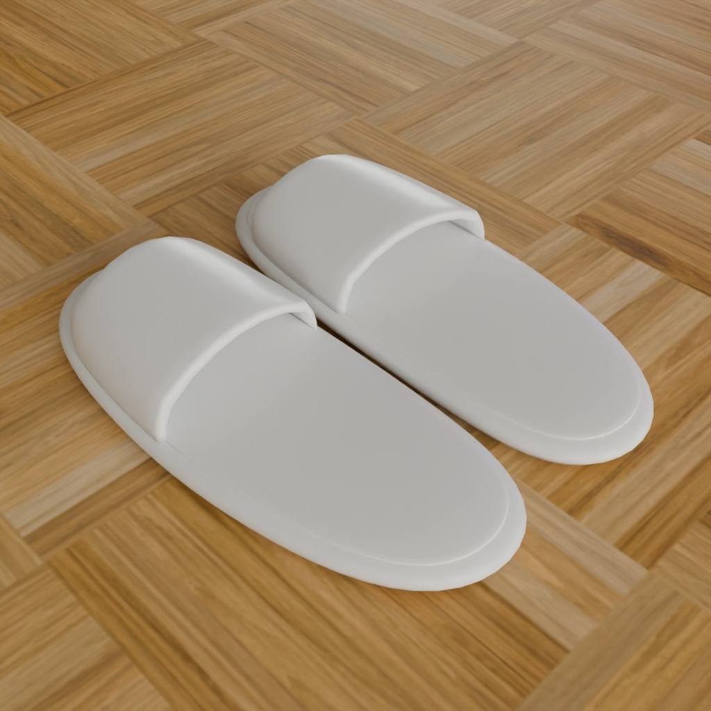 【3D素材_fbx】スリッパ