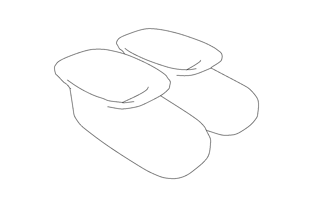 【3D素材_fbx】バスシューズ