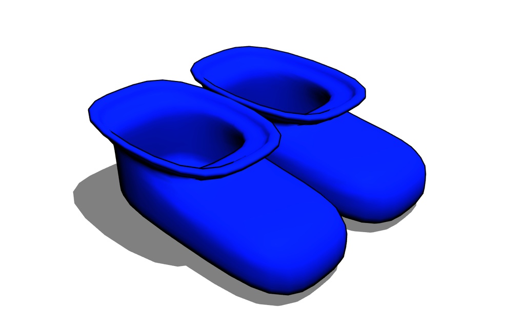 【3D素材_fbx】バスシューズ