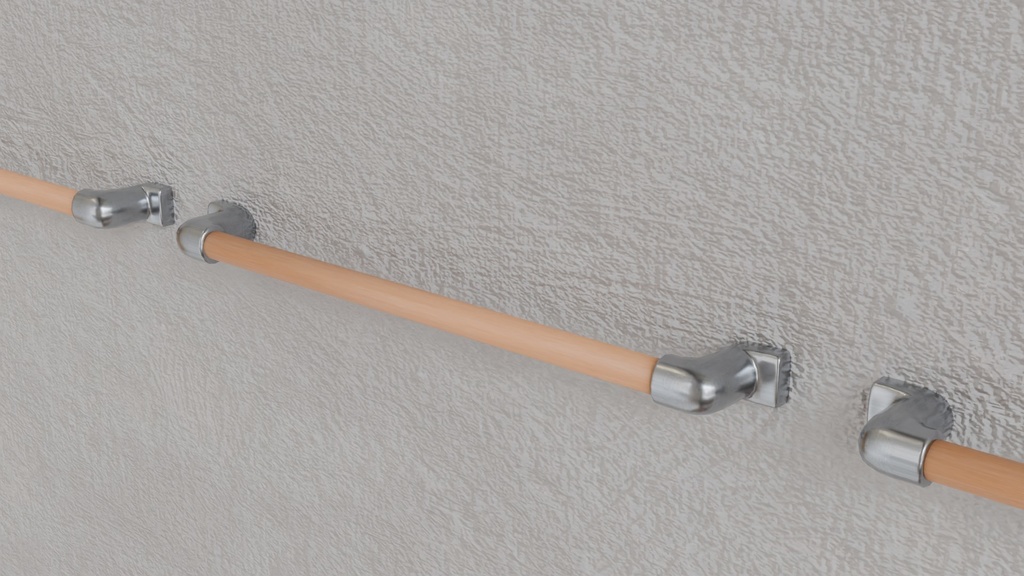 【3D素材_fbx】手すり (約50cm)