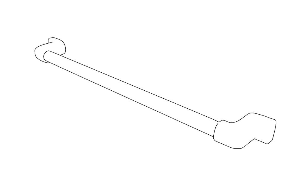 【3D素材_fbx】手すり (約50cm)