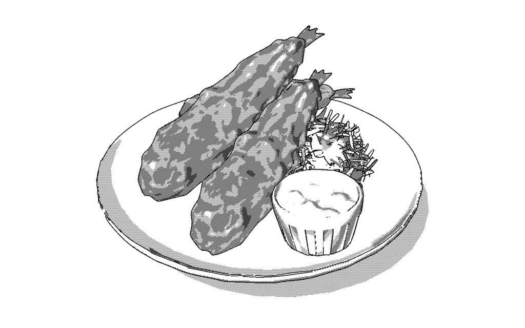 【3D素材_fbx】エビフライ