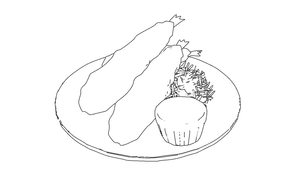 【3D素材_fbx】エビフライ