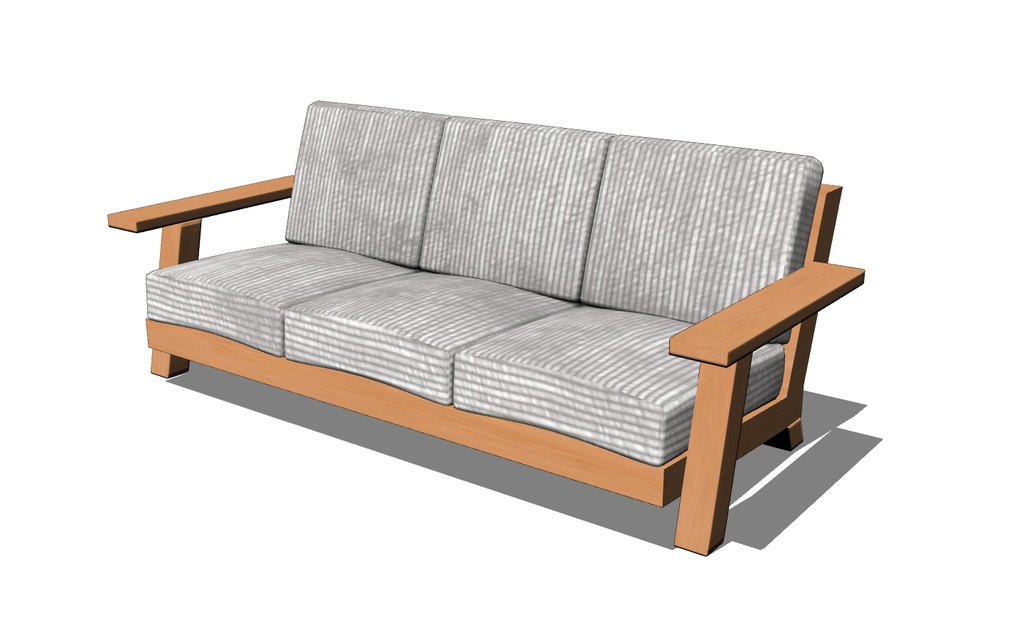 【3D素材_fbx】ソファ