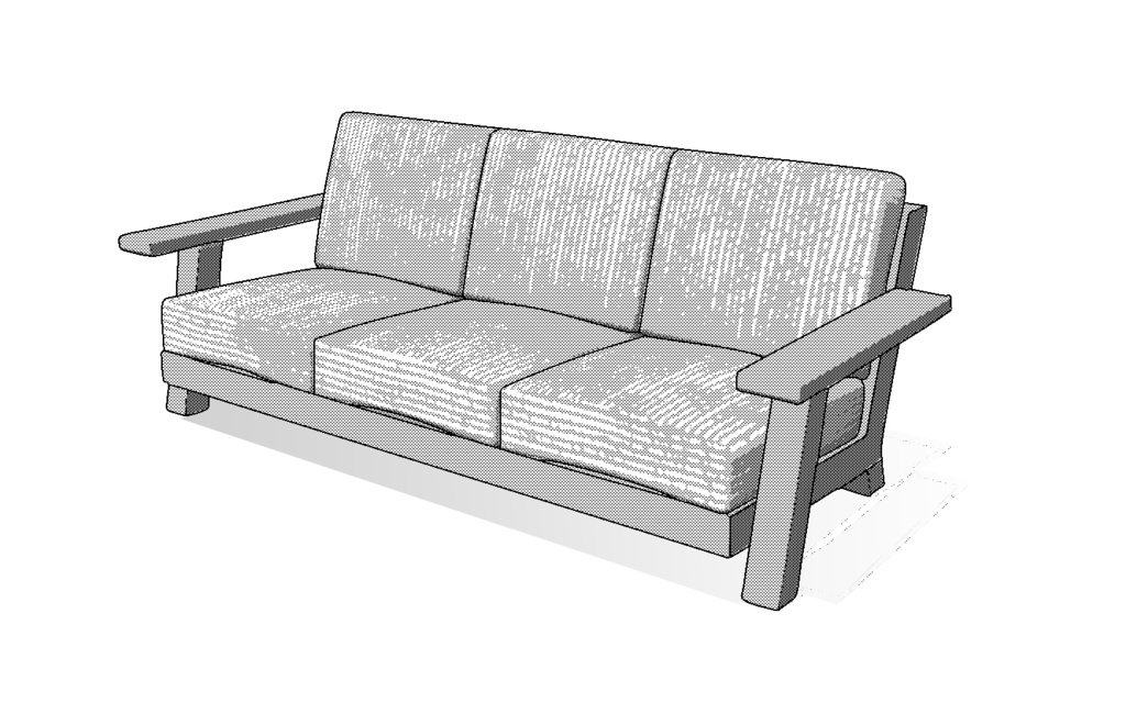 【3D素材_fbx】ソファ