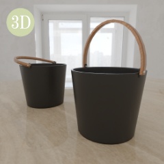 【3D素材_fbx】サウナバケツ