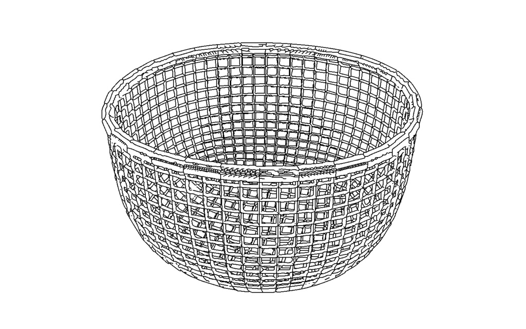 【3D素材_fbx】木製かご