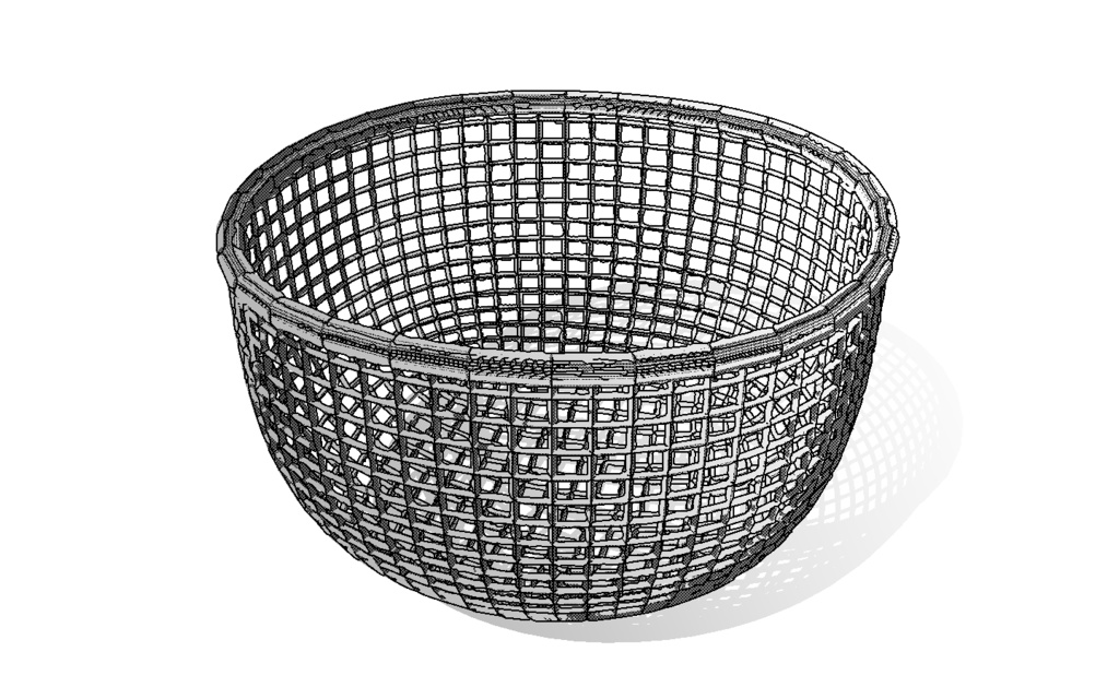 【3D素材_fbx】木製かご