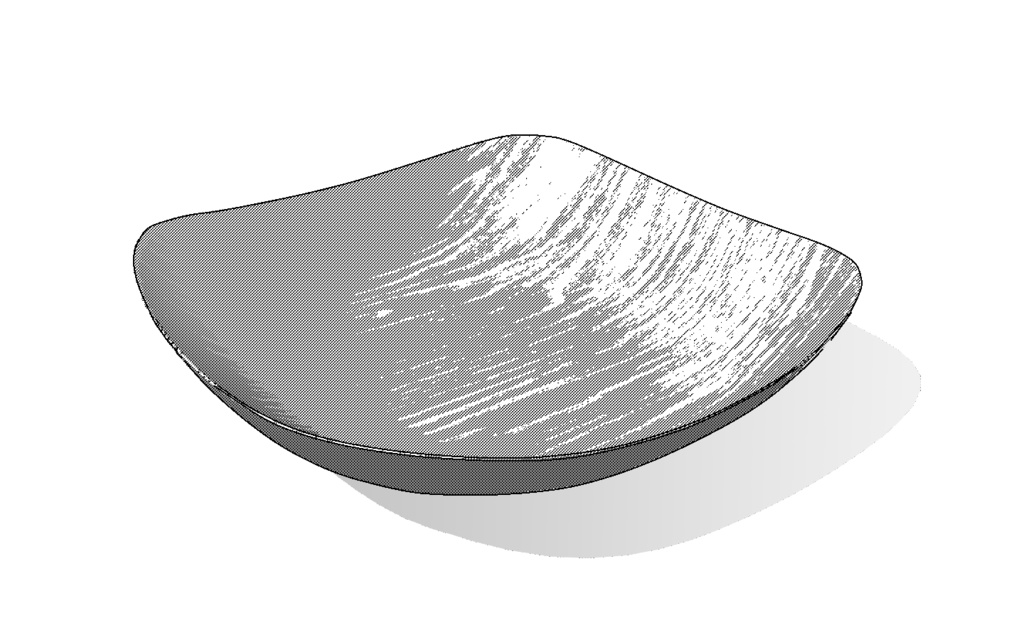 【3D素材_fbx】木製の皿