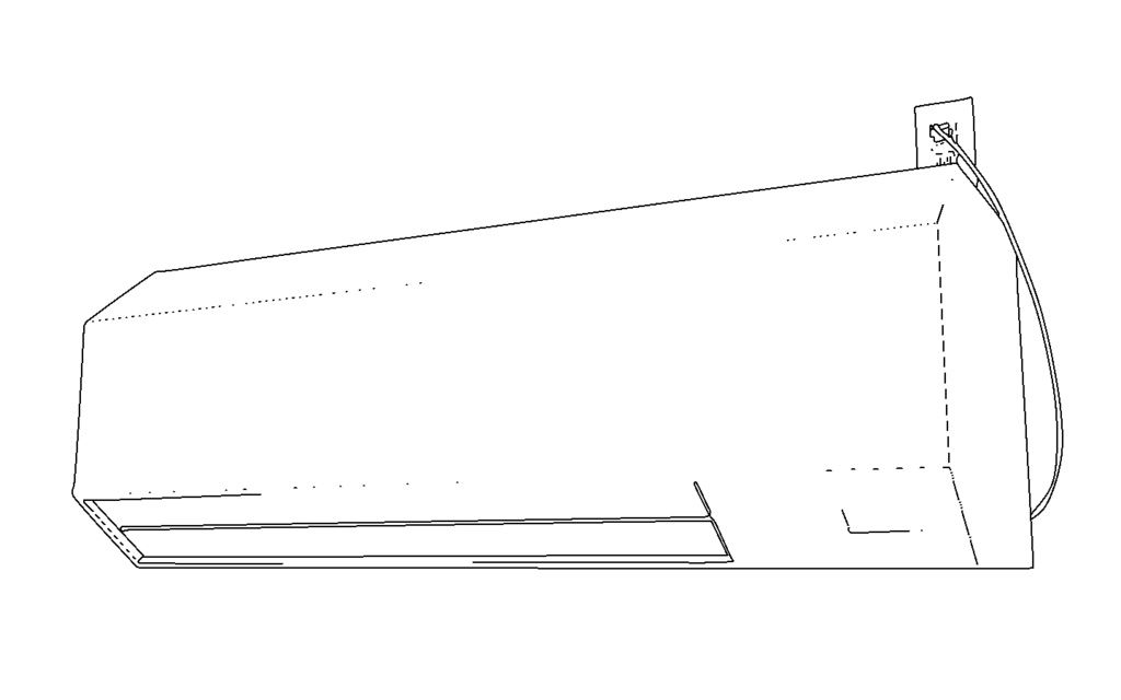【3D素材_fbx】エアコン