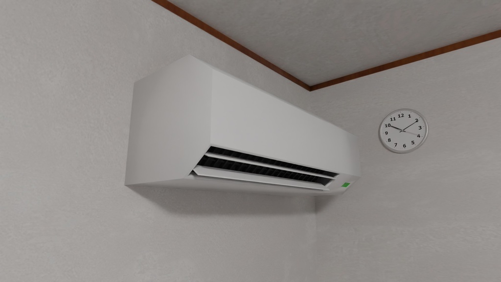 【3D素材_fbx】エアコン