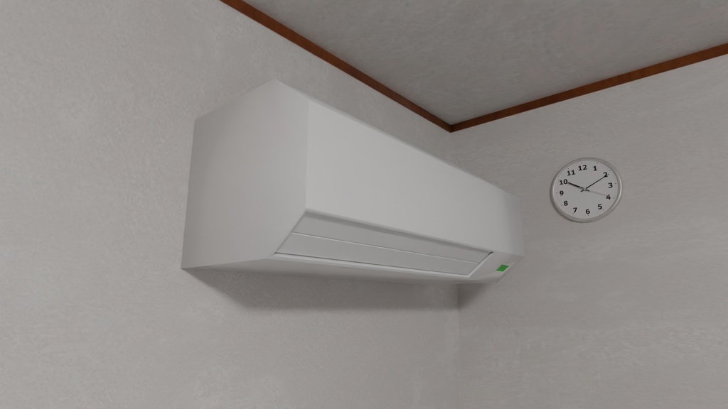 【3D素材_fbx】エアコン