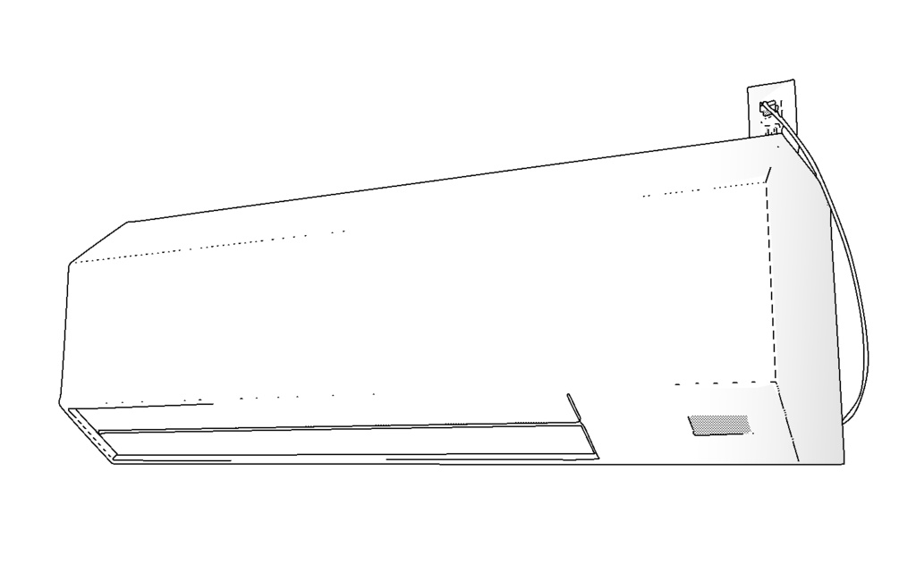 【3D素材_fbx】エアコン