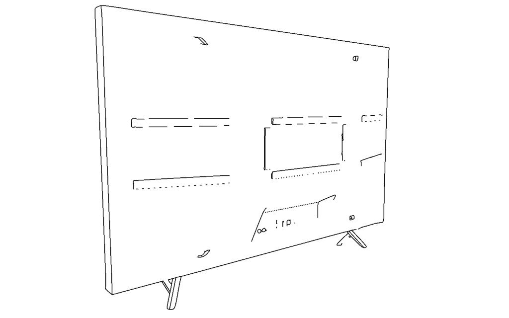 【3D素材_fbx】テレビ(50インチ)
