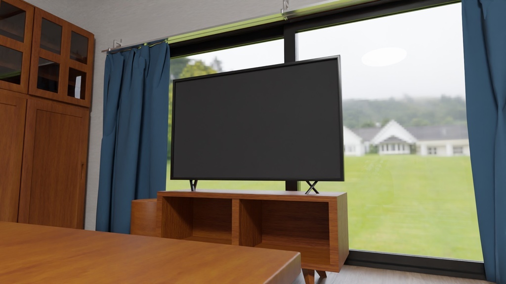 【3D素材_fbx】テレビ(50インチ)
