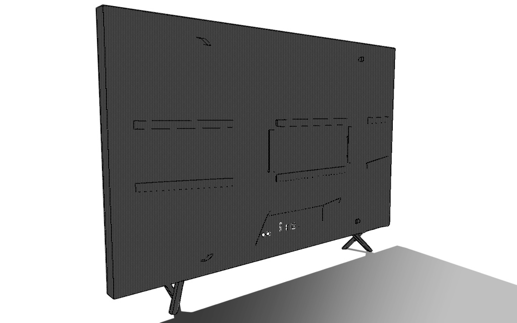 【3D素材_fbx】テレビ(50インチ)