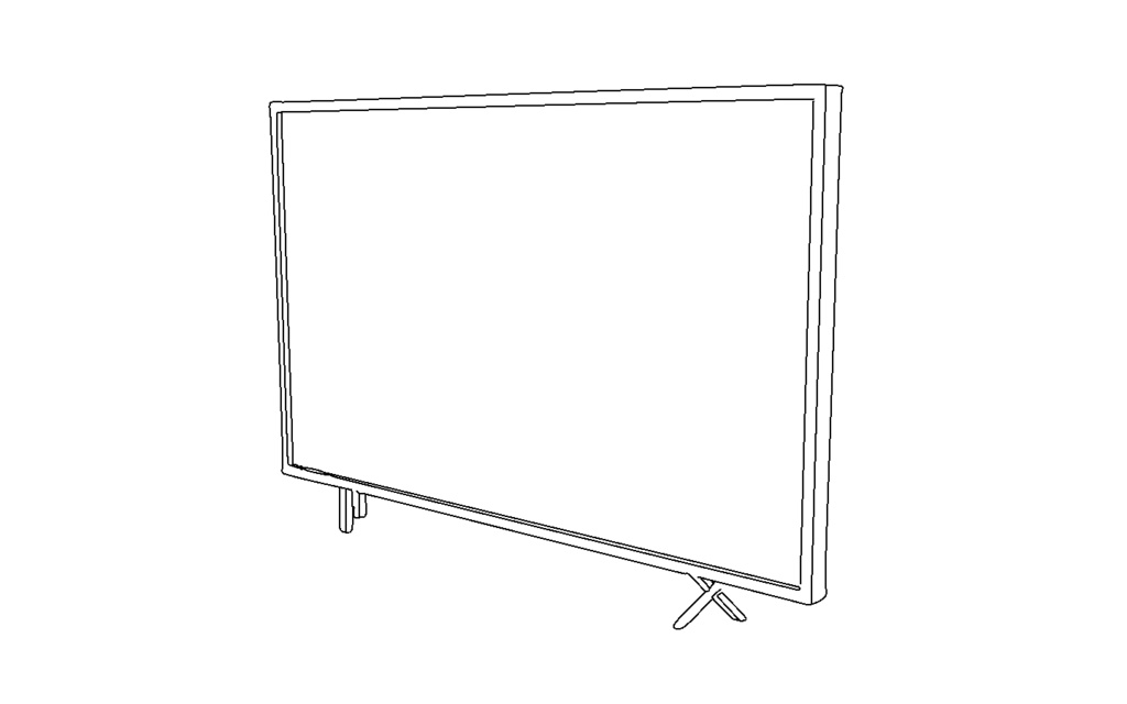 【3D素材_fbx】テレビ(50インチ)