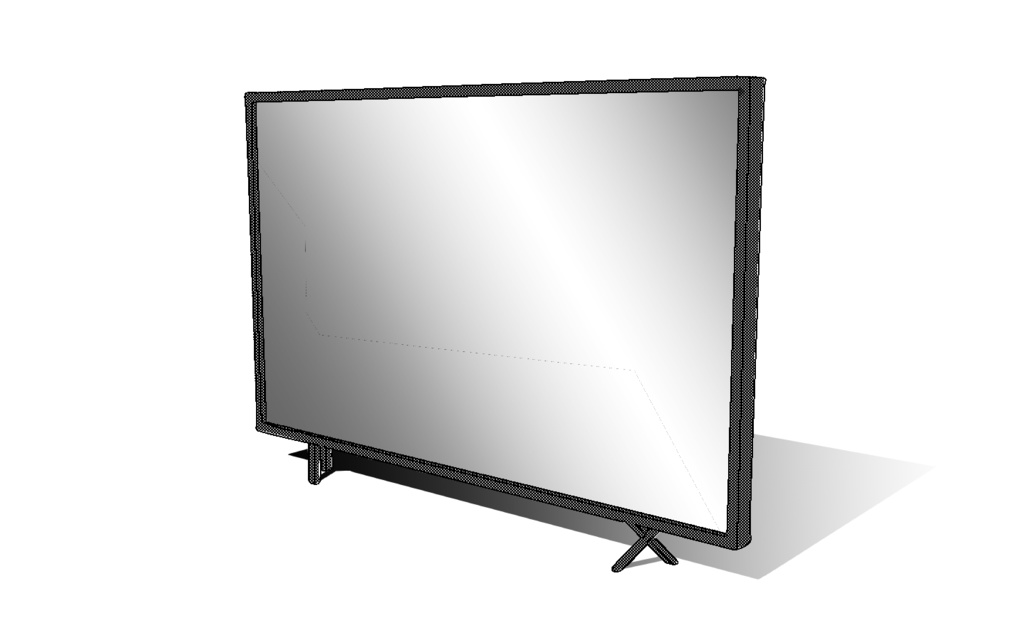 【3D素材_fbx】テレビ(50インチ)