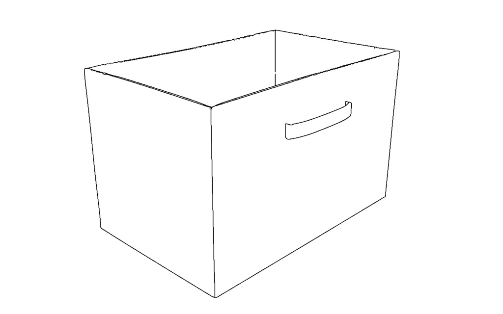 【3D素材_fbx】布製収納ボックス