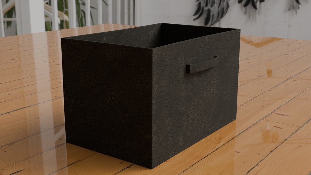 【3D素材_fbx】布製収納ボックス
