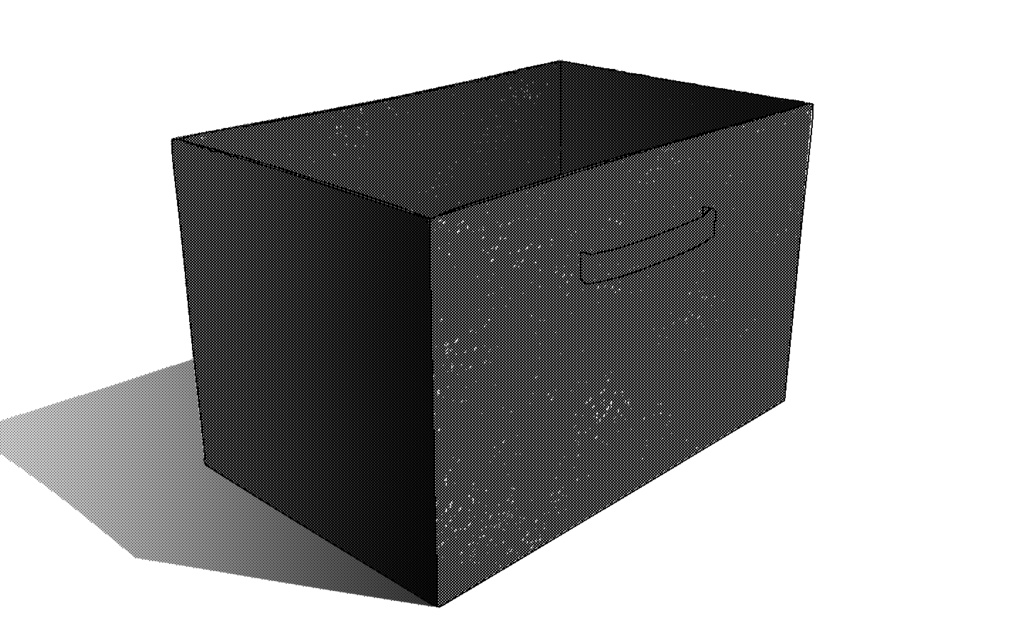 【3D素材_fbx】布製収納ボックス