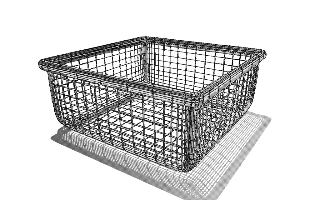 【3D素材_fbx】木製かご