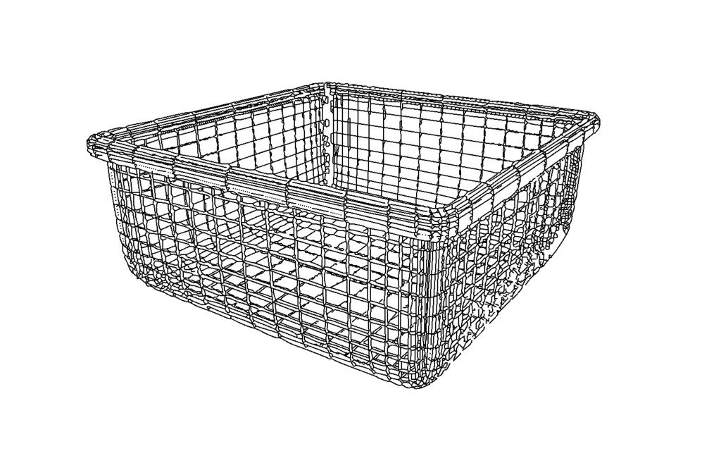 【3D素材_fbx】木製かご