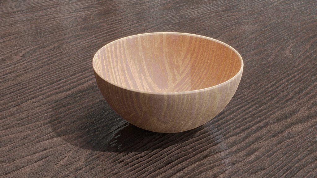【3D素材_fbx】木製ボウル