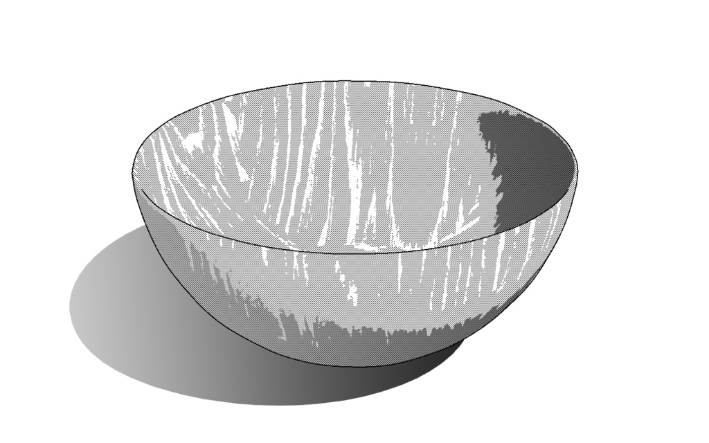 【3D素材_fbx】木製ボウル