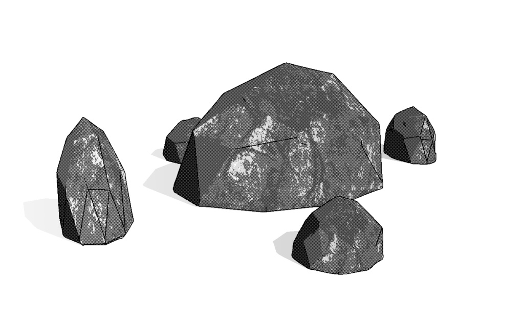 【3D素材_fbx】岩