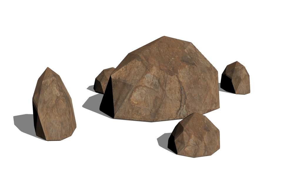 【3D素材_fbx】岩