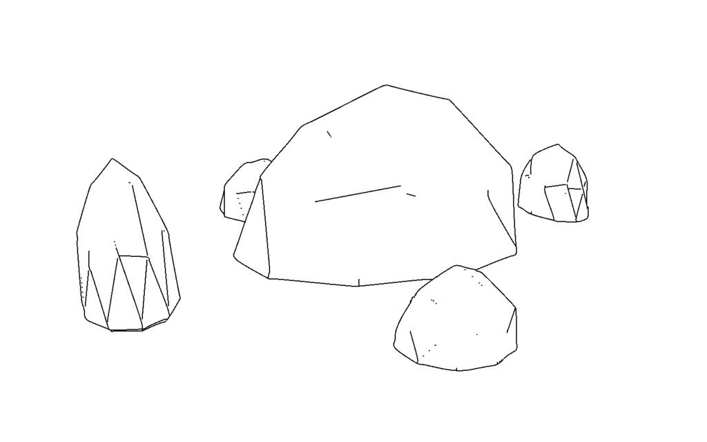 【3D素材_fbx】岩